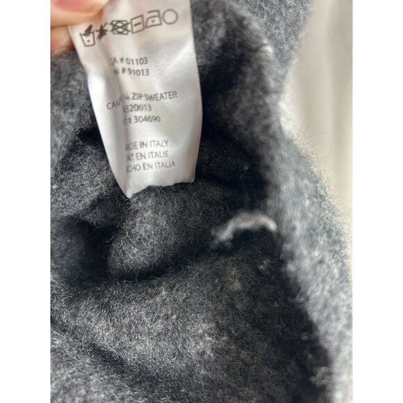 Jack Victor Boy S/P Gray Wool & Cashmere Blend Half-Zip Sweater - Picture 7 of 12